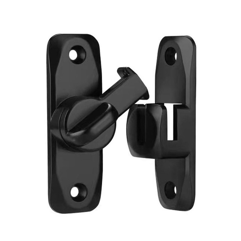 Black Heavy Duty H Bolt 90 degree 180 degree universal door latch window accessories barn door lock