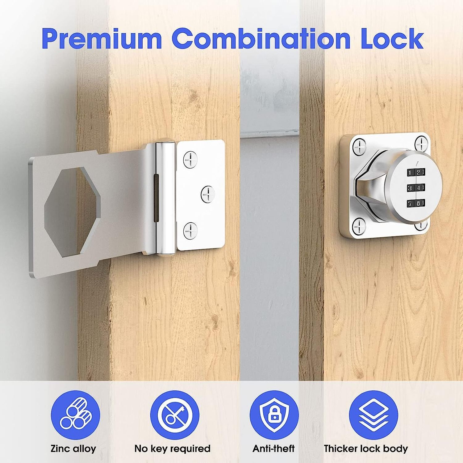 Cabinet door 90 degrees 180degrees combination lock refrigerator lock anti-theft drawer lock file cabinet latch