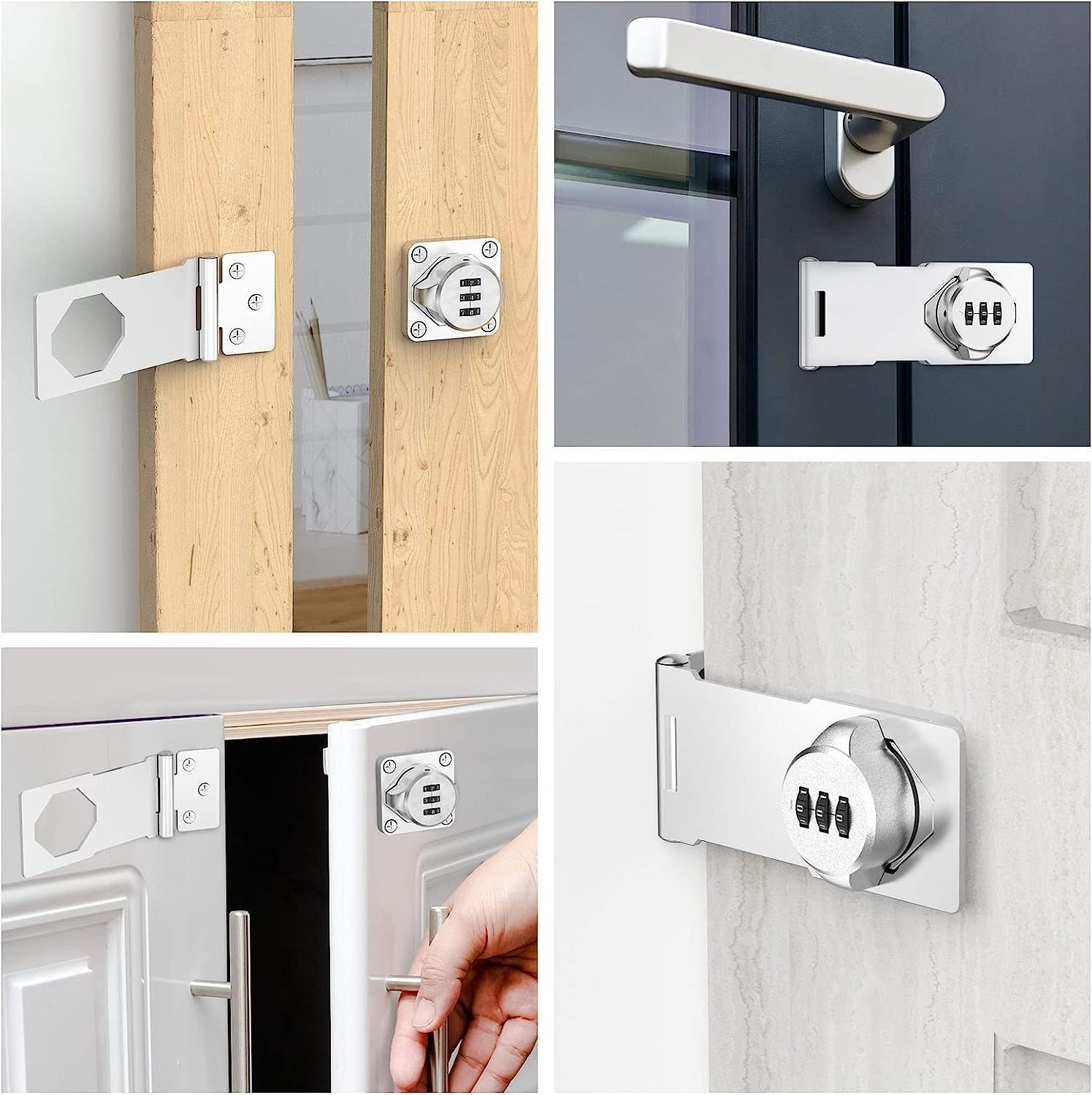 Cabinet door 90 degrees 180degrees combination lock refrigerator lock anti-theft drawer lock file cabinet latch