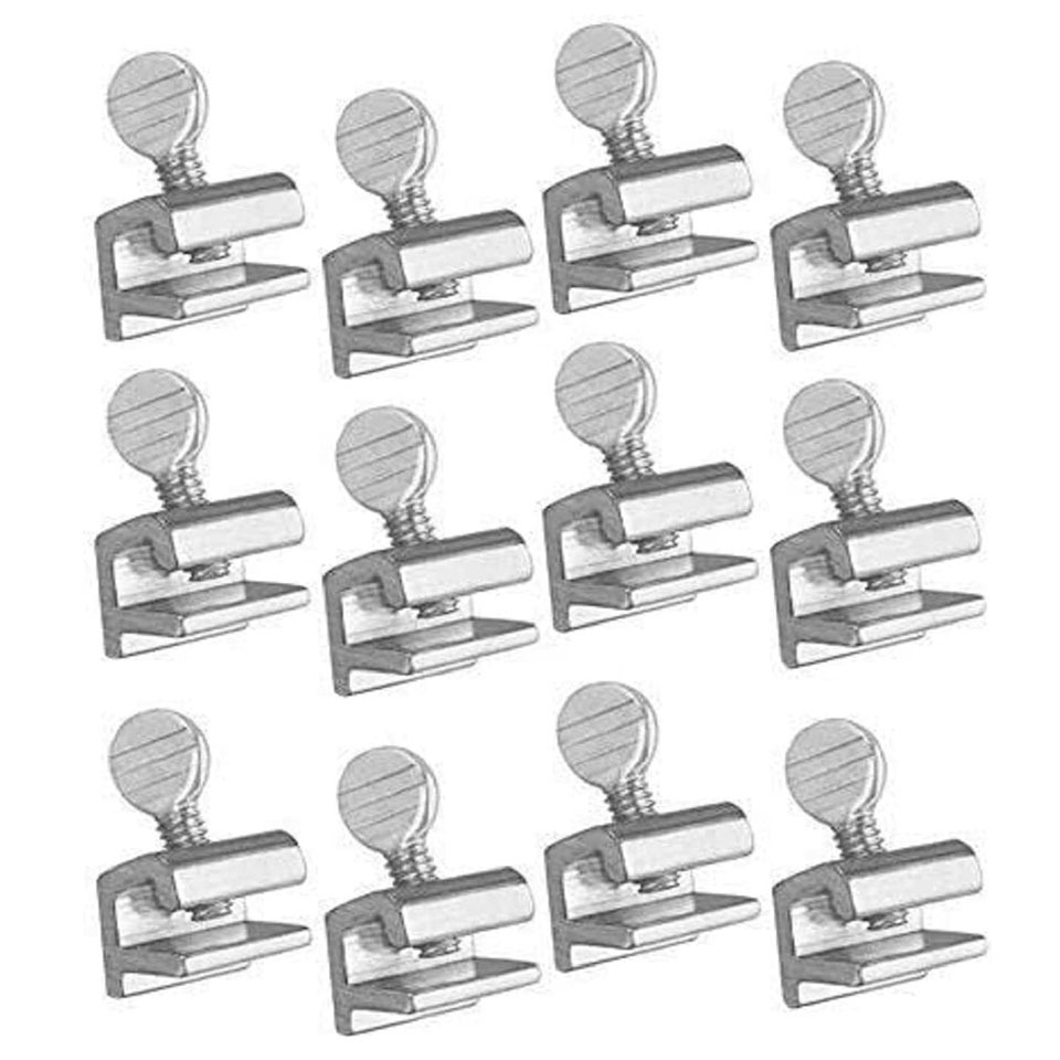 12-Pack Adjustable Slide Window Door Locks Aluminum Screw Door Stopper Safety Locks for Home Made Glass Steel Stainless Steel