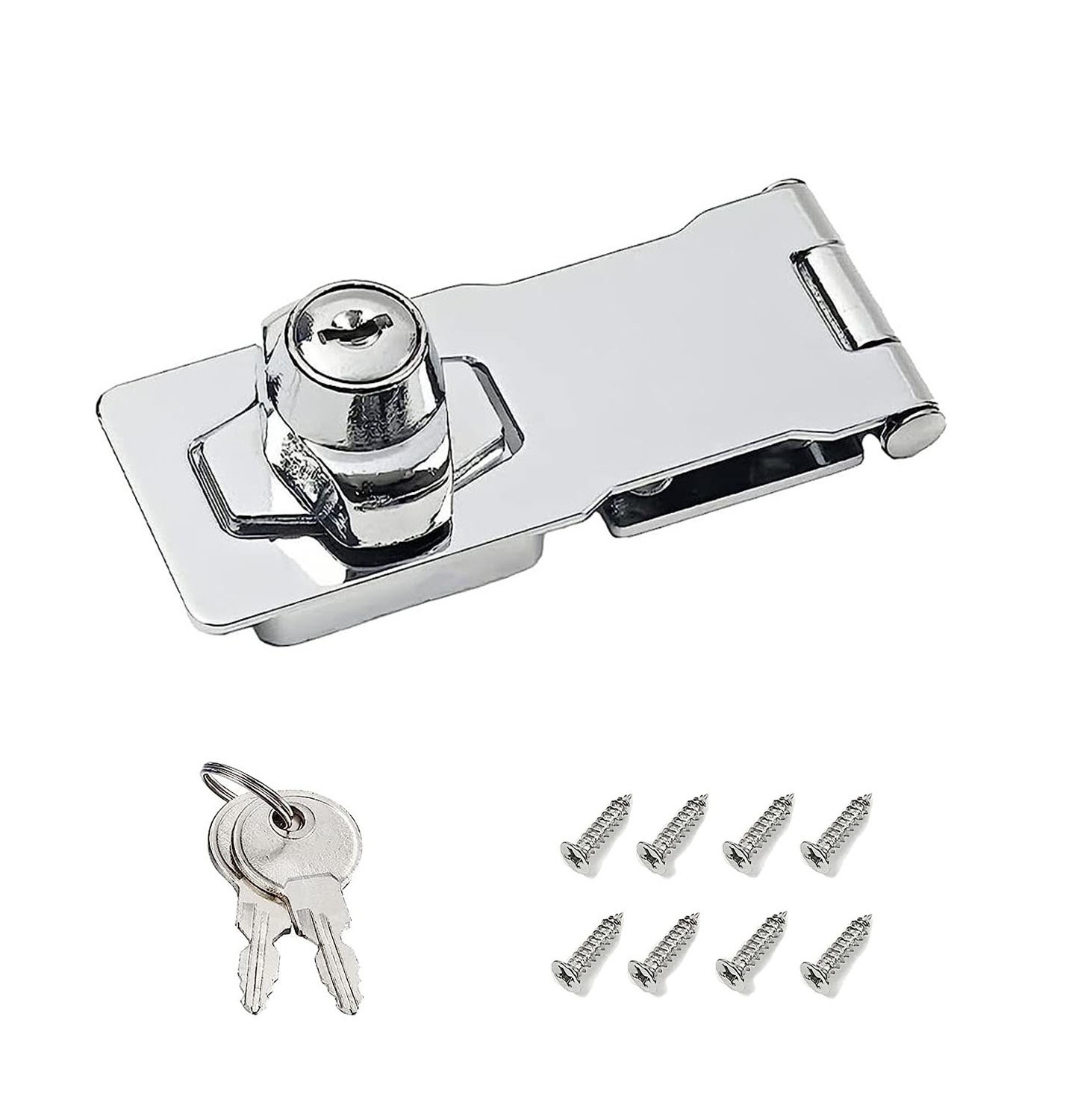 Door Keyed Locks Cabinet Locks Twist Knob Keyed Locking Hasp Zinc Alloy with Iron Chrome Plating