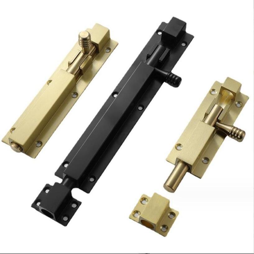 Wholesale Black & Gold Anti-Rust Stainless Steel Toggle Bolt Latch 4/6/8/10/12 Inch Wooden Door Lock Guard Door Window Bolts