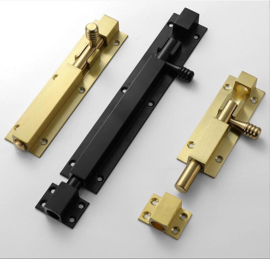 Wholesale Black & Gold Anti-Rust Stainless Steel Toggle Bolt Latch 4/6/8/10/12 Inch Wooden Door Lock Guard Door Window Bolts