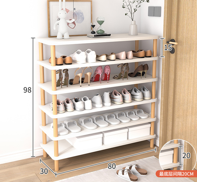 Affordable Cheap Shoe Racks Living Room Shoe Rack Wooden Multi-Layer Household Simple Shoe Rack MDF Storage