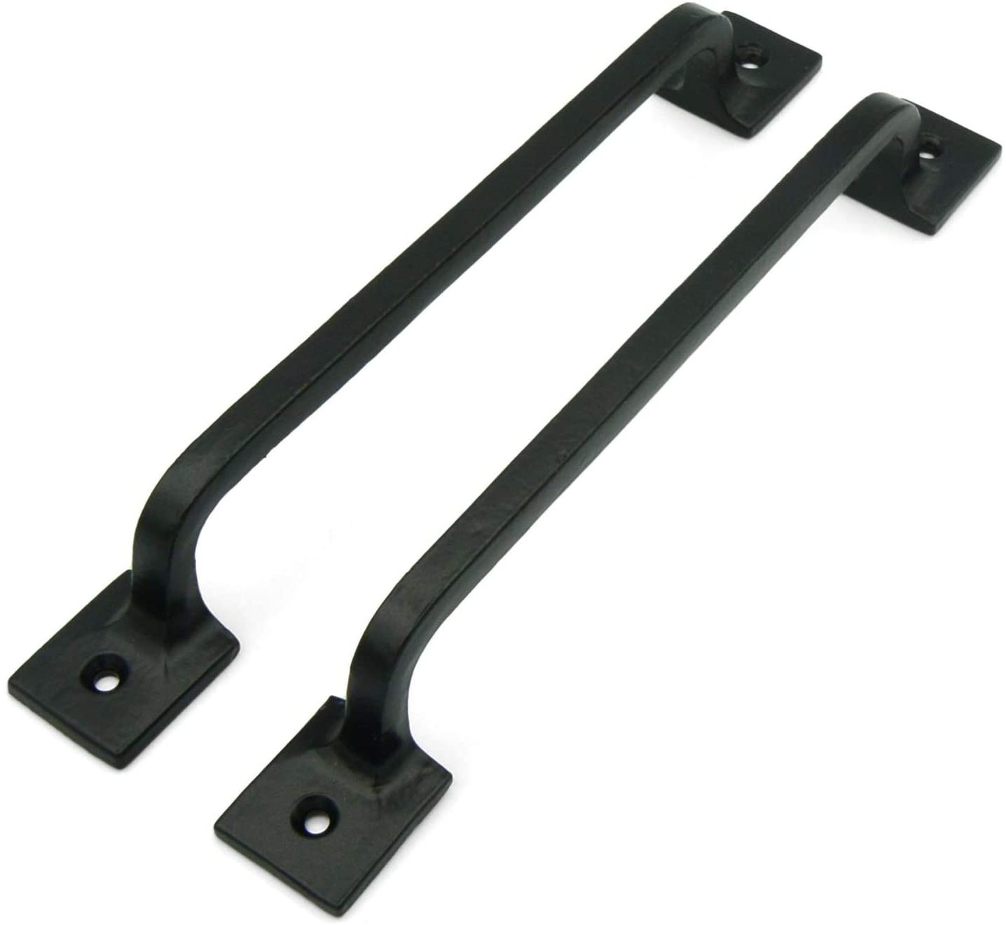 9 inches Black Cast Iron Pull Handles Squared Base Cabinet Door Handles Gate Handle Pull Barn Door Hardware