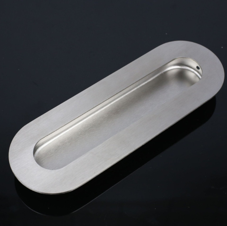 120mm Hidden Recessed Pull Handle Oval Flush Concealed Furniture Handle for Door Drawer Cabinet Sliding Door