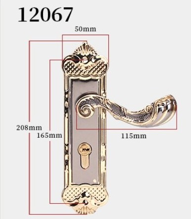 Light luxury and simple style aluminum alloy rose gold appearance indoor bedroom door silent door lock handle lock