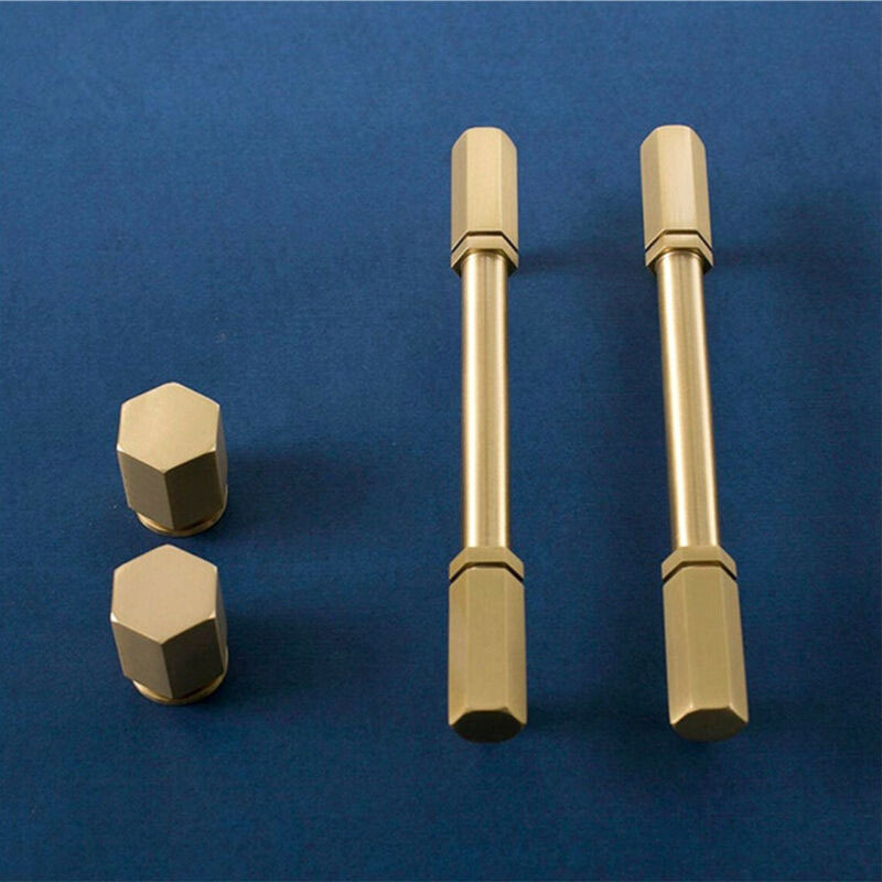 Brass Cabinet Handles T-bar Pull Dresser Knobs for Wardrobe and Kitchen Furniture Hardware Modern from Guangzhou Gold 128mm