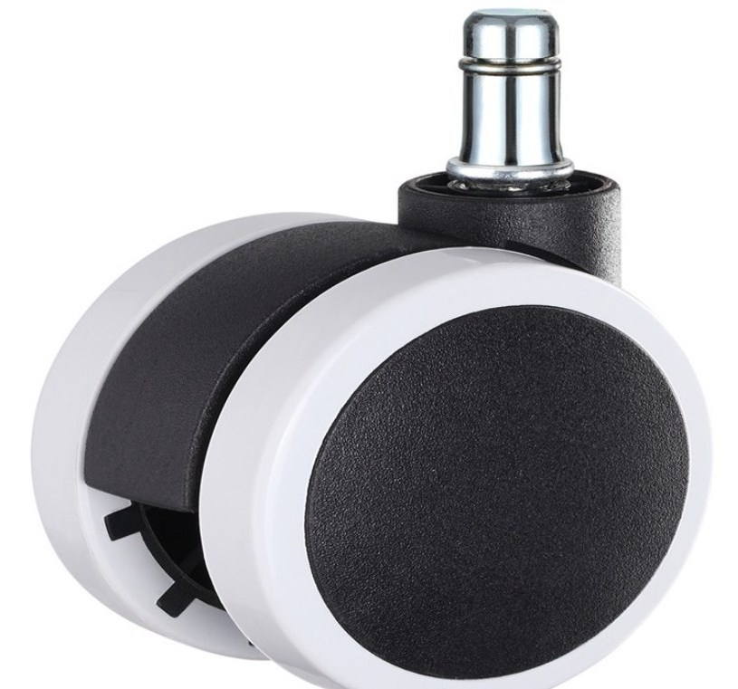 Wholesale PP Nylon Black White Modern Mute Office Dining Room Nylon Wheels Roller for Office Livingroom Chairs