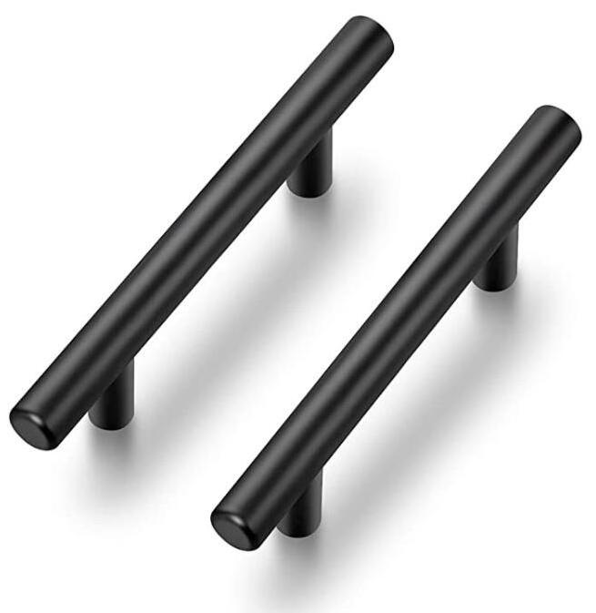 Industrial Metal Iron 6 Inch Furniture Stainless Steel Kitchen Cupboard Pull Handles Matte Black for Kitchen Cabinet