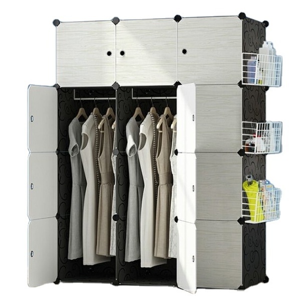 Modern Design Portable Foldable PVC Wardrobe Organizer Bedroom Closet Rack for Clothes Multilayer Collapsible Clothes Storage