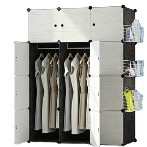 Modern Design Portable Foldable PVC Wardrobe Organizer Bedroom Closet Rack for Clothes Multilayer Collapsible Clothes Storage