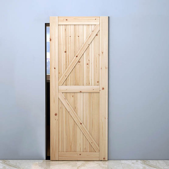 Thickened Solid Oak Doors Wooden Barn Doors Cedar Sliding Support Interior Flush Doors 42 mm