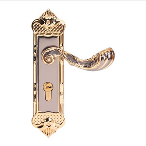 Light luxury and simple style aluminum alloy rose gold appearance indoor bedroom door silent door lock handle lock