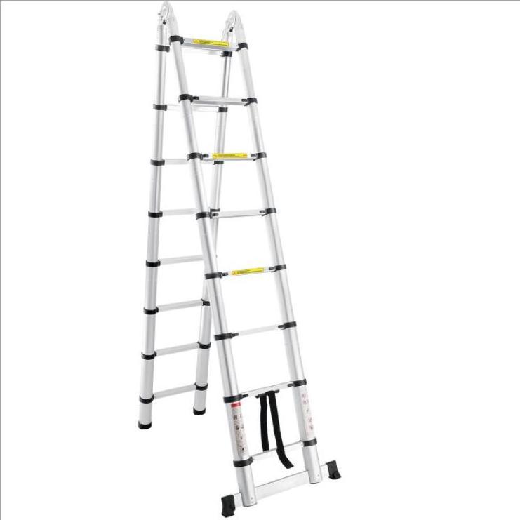 6-Foot Foldable Extendable Aluminum Step Ladder Slim Toilet Telescopic Shelf for Easy Storage for Home and Apartment Use