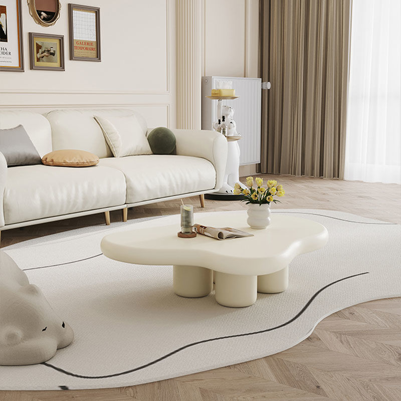 Scandinavian Minimalist Coffee Table Modern 100cm Cloud Cream Coffee Table Hotel living room tea table