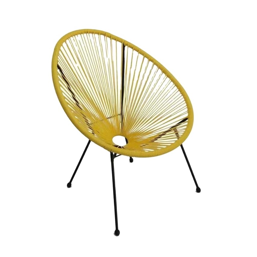 Wholesale North American Style Outdoor PE Rattan Egg Shape Sofa Chair for Villa Apartment Hotel