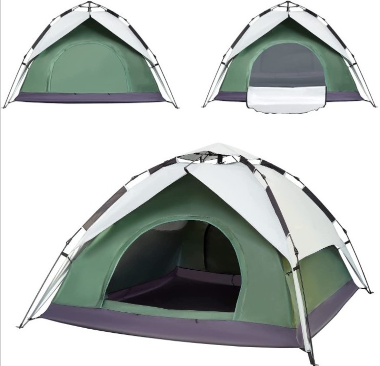 3/4 Persons Durable Outdoor Pop up Tube Tent House Waterproof for Camping Easy Setup Outdoor Furniture for Families