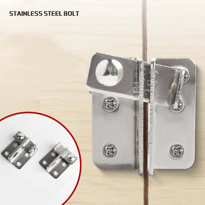 Sliding room door hitch bathroom door 304 stainless steel door lacth and window bolt