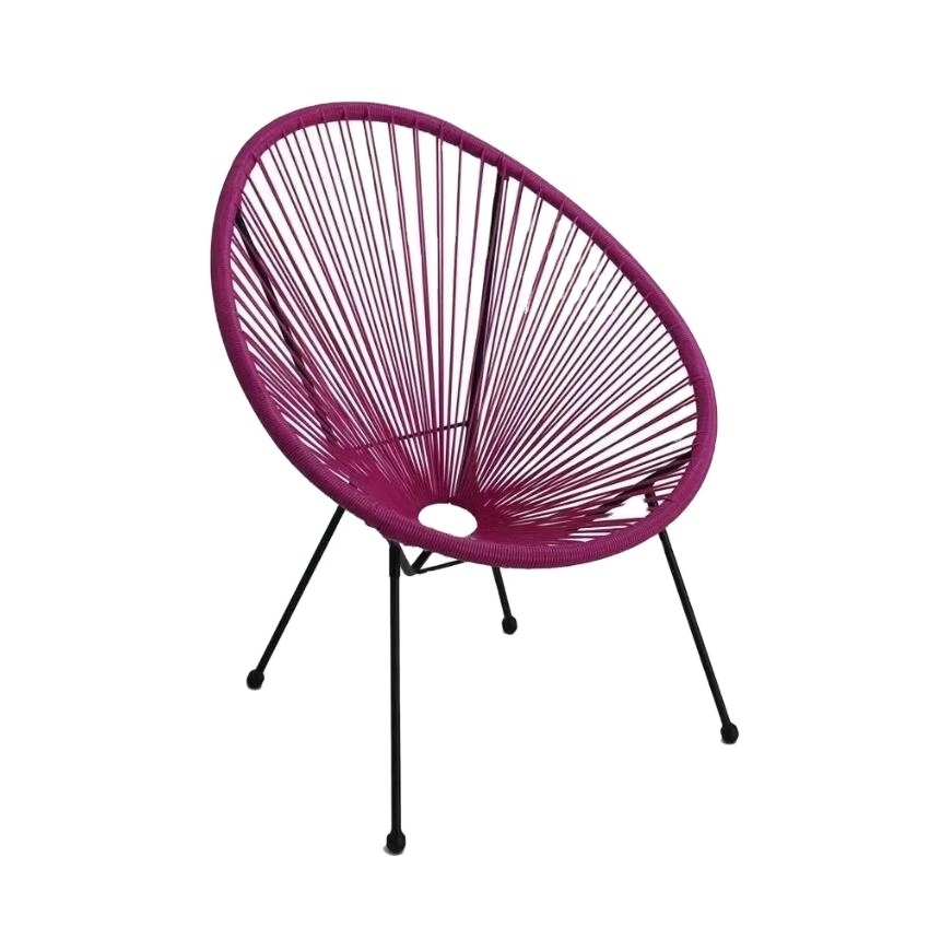 Wholesale North American Style Outdoor PE Rattan Egg Shape Sofa Chair for Villa Apartment Hotel