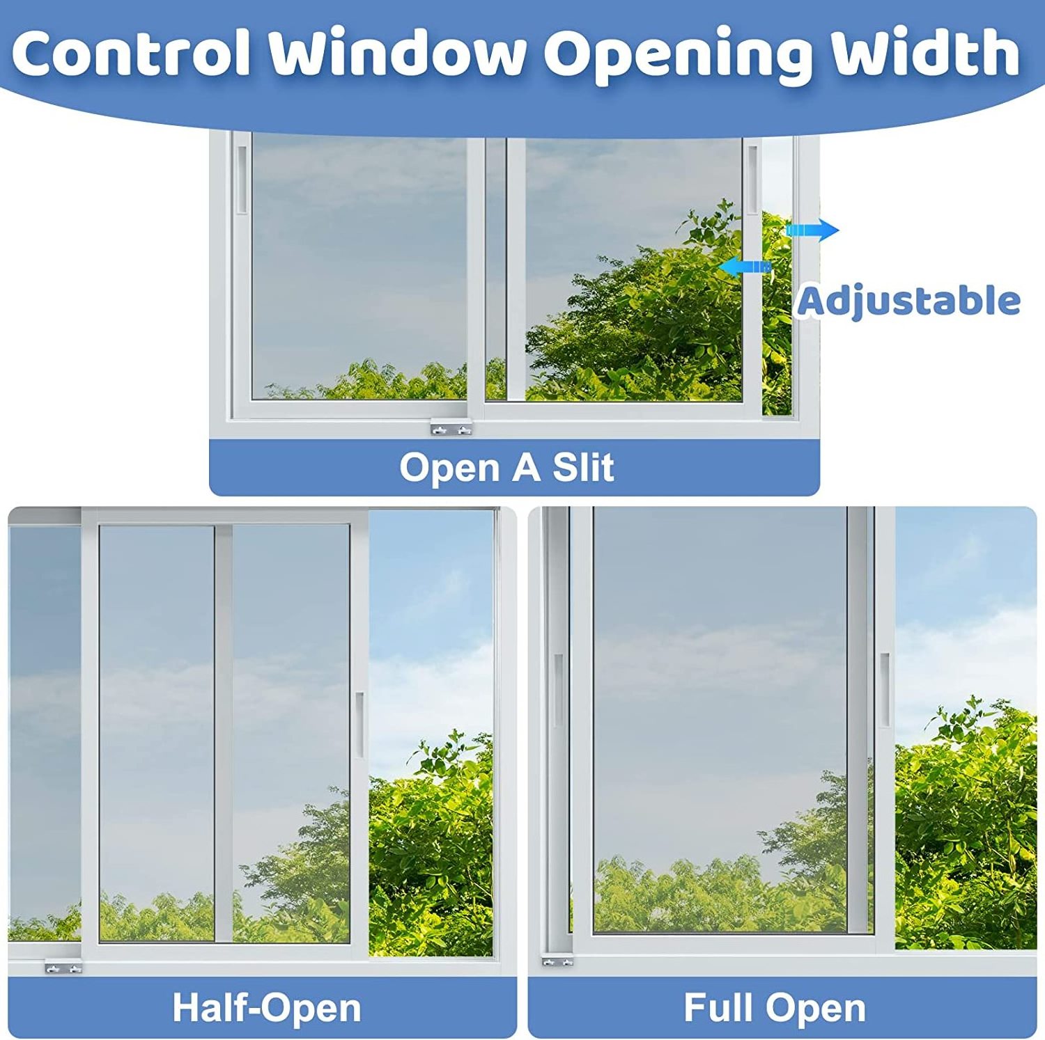 12pcs Child Proof Home Safety Adjustable Glass Windows Stopper Vertical Sliding Door Window Locks