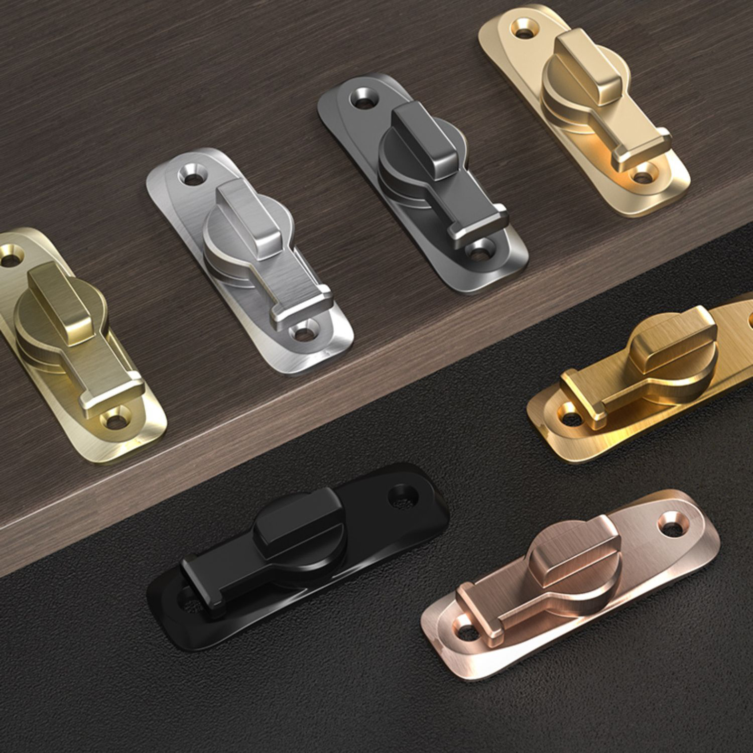 Barn Door Lock 90/180 Degree Gate Latches Zinc Alloy Right Angle Door Lock Latch Hasp for Push Sliding