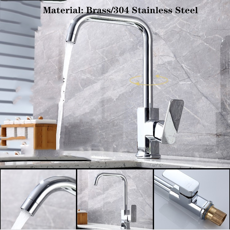 11 inch simple modern kitchen sink faucet 304 stainless steel household faucet