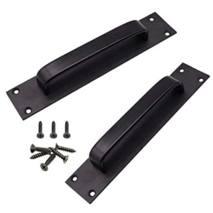 Black 7.9" 200mm Sliding Barn Door Handle Pull Handle Black Steel Hardware for Sliding Door Gate Cabinet Closet Drawer