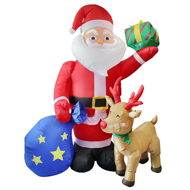 Santa Claus Customized christmas decoration inflatable santa deer sled polar penguin air model