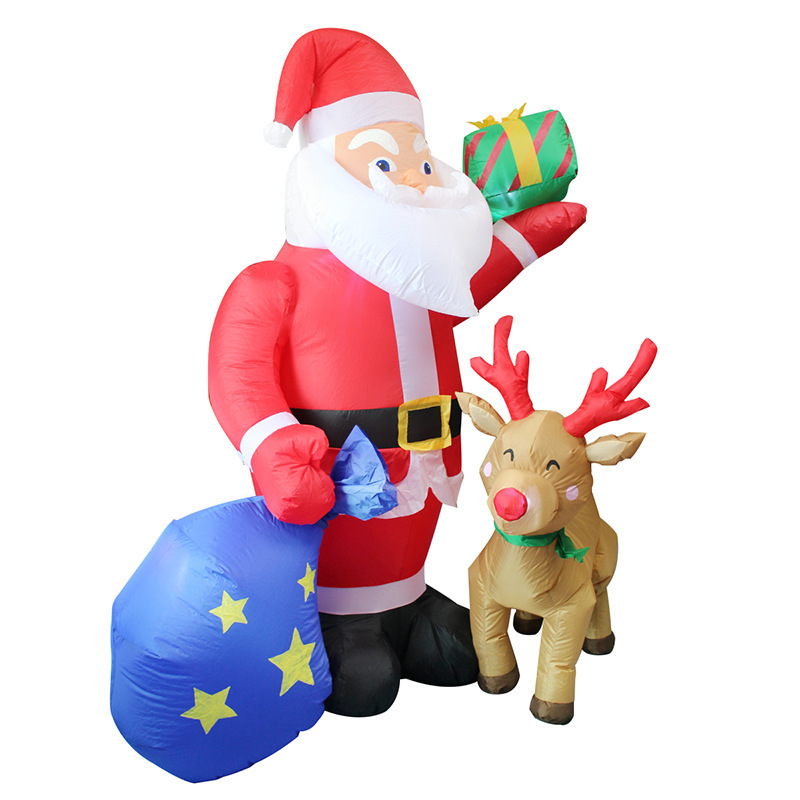 Santa Claus Customized christmas decoration inflatable santa deer sled polar penguin air model