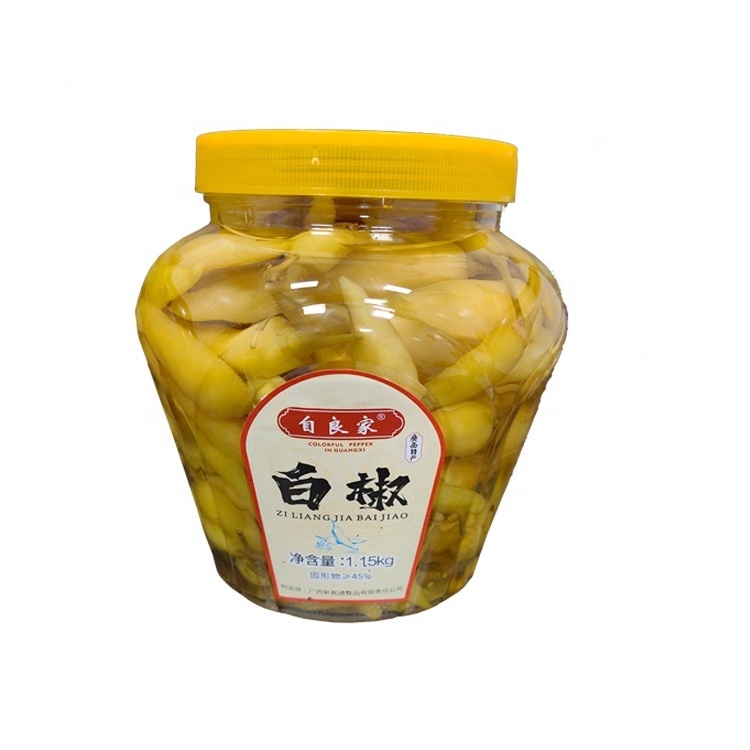 China wholesale Guangxi specialty hot and sour white pickled pepper sour pickles commercial affordable package