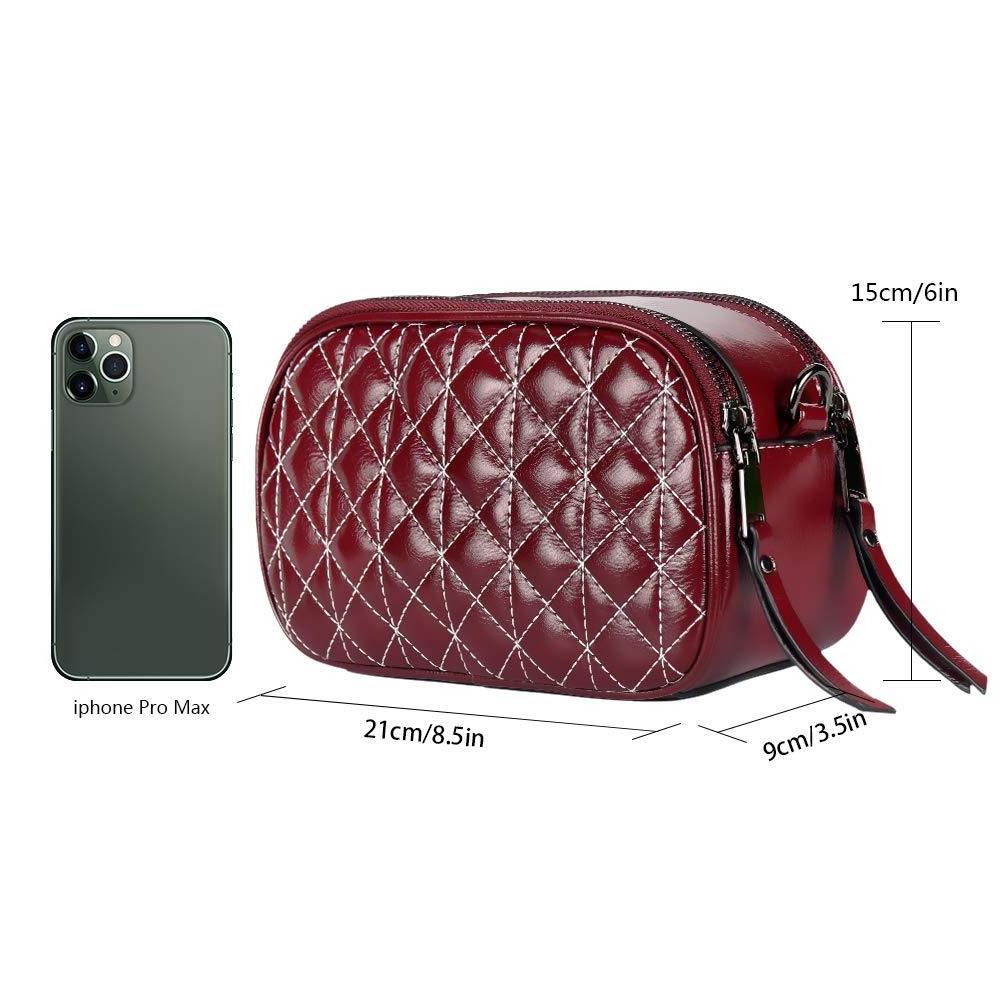 Handbag For Women Luxury Ladies Shoulder Bags Wine Red Plaid Style For Women Shoulder Bags Leather Bags