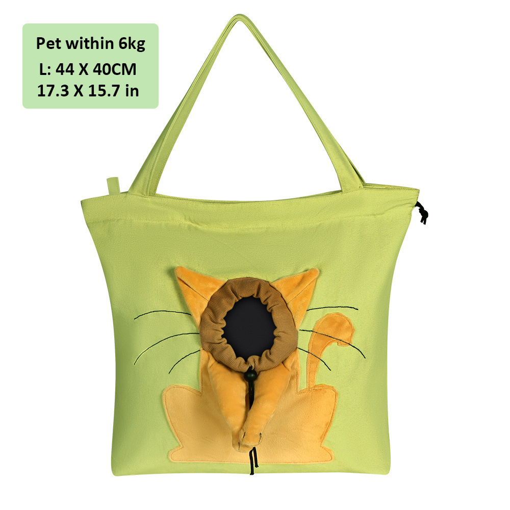 Pet Puppy & Kitten Travel Bag Outdoor Small Dog Shoulder Bag Canvas Comfortable Sling Tote Bag