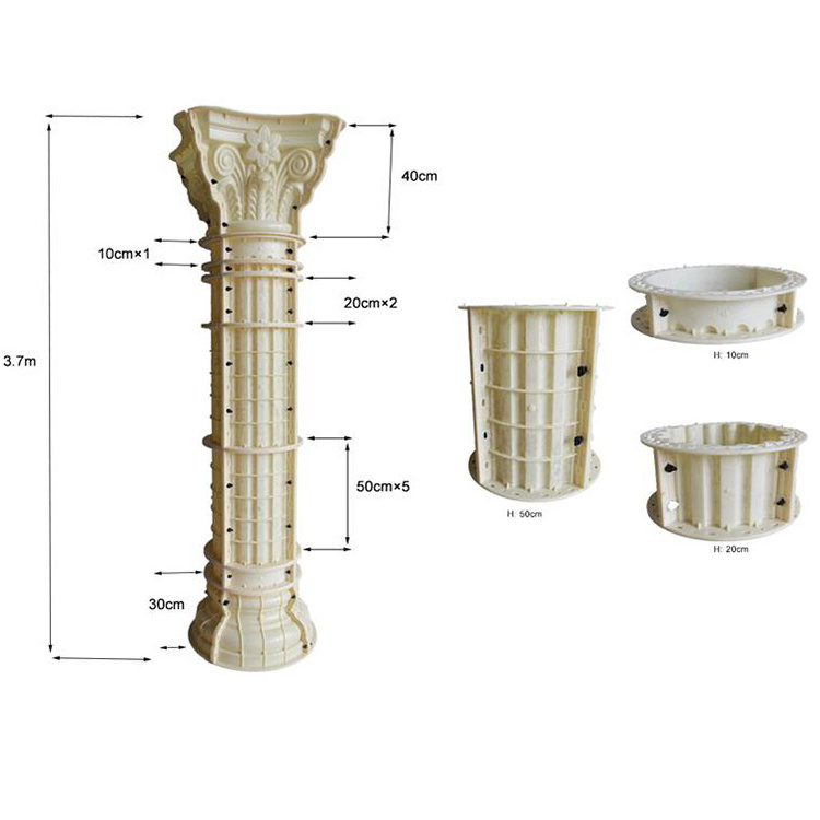 30cm diameter roman pillars column molds for sale