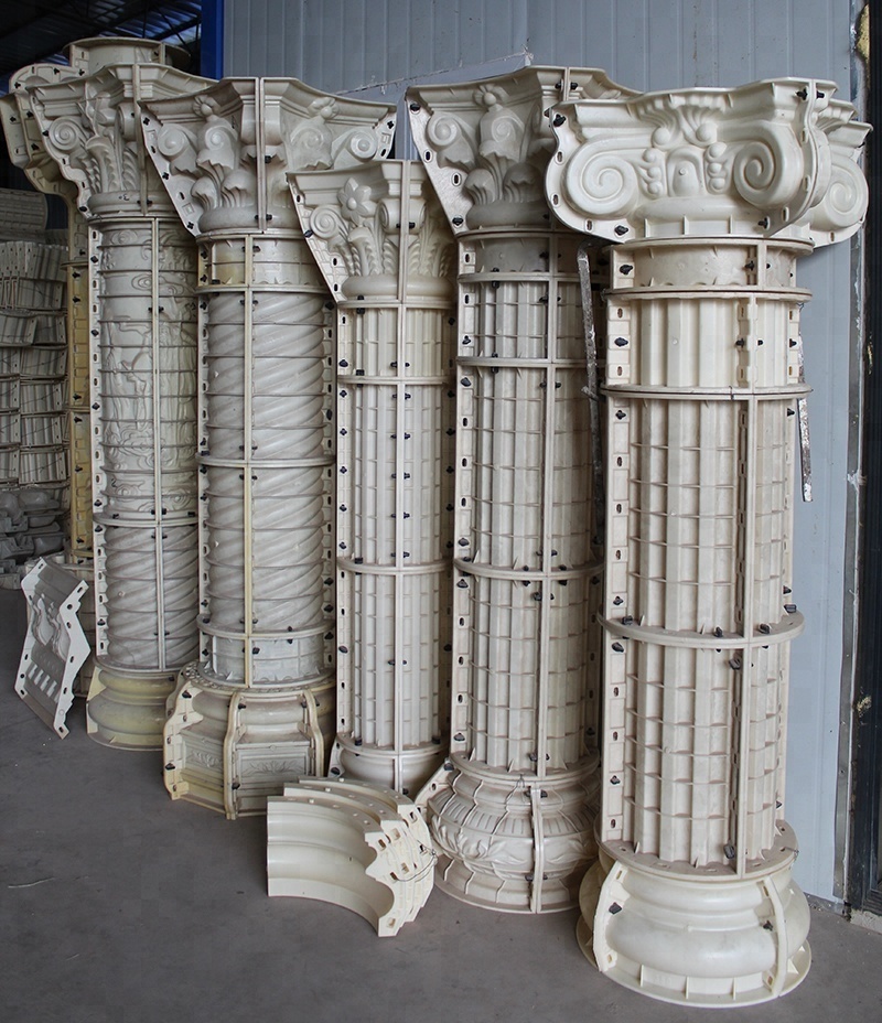 Diameter 25cm decorative roman concrete pillars column molds for sale