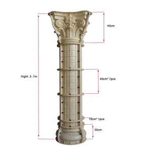 Diameter 25cm decorative roman concrete pillars column molds for sale