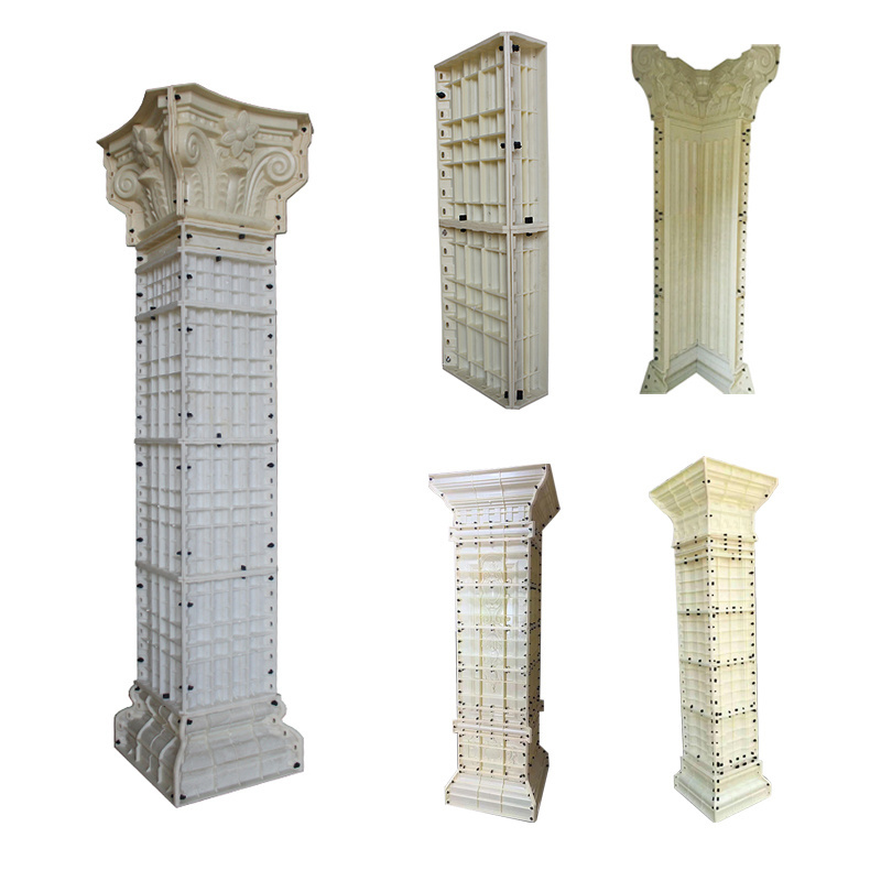 ABS Plastic silicone rubber concrete roman pillar column molds