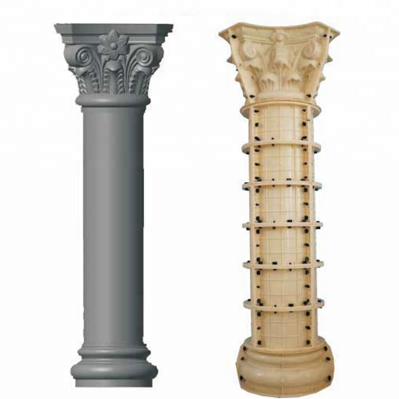 Diameter 25cm decorative roman concrete pillars column molds for sale