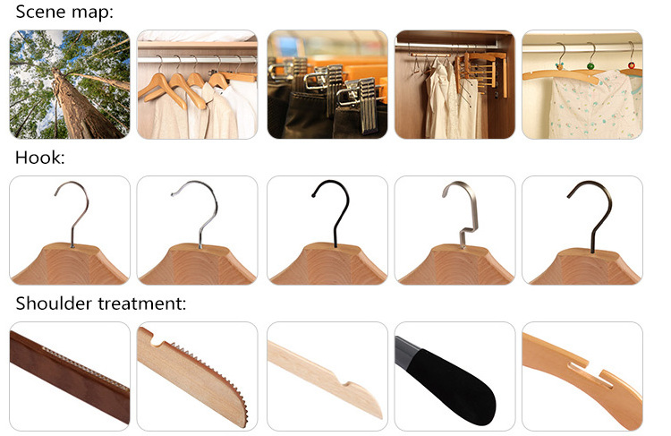 Wholesale Wooden Shirt Hangers Coat  Manufacturer for Wood Clothes Hangers