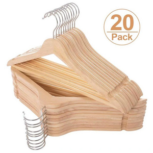 Top Quality Anti-slip Nature Wooden Clothes Hanger Rack for Coat Shirt Storage