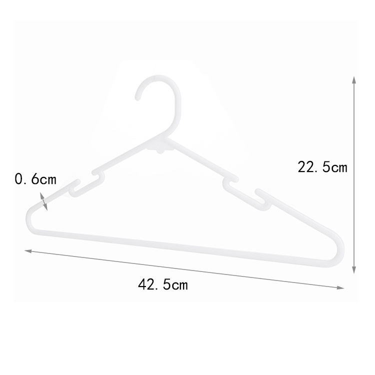 Lightweight Space Saving Durable Plastic Hangers Recyle Slim Laundry Plastic Hangers