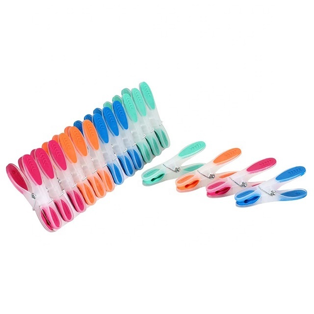 Hot Selling Set of 24 pcs Soft Grip Laundry Plastic Clothes Pegs