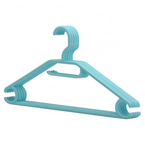 PP plastic clothes hanger with tie rack trousers clips and bar strap rack