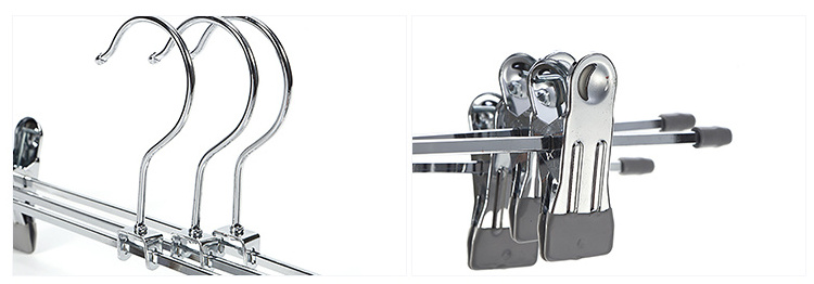 Chrome Plated Metal Wire Pants Hanger Clips Hanger Metal