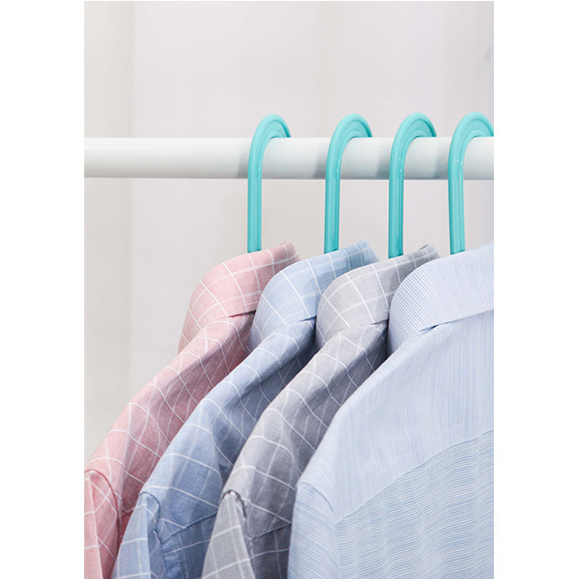 PP plastic clothes hanger with tie rack trousers clips and bar strap rack