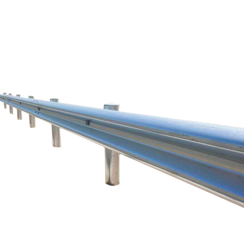 highway road using 3 waves W beam guardrail street road barrier