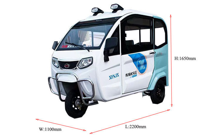 Enclosed small New Energy Vehicles 2 doors Mini electric tricycle for passenger with cheap price