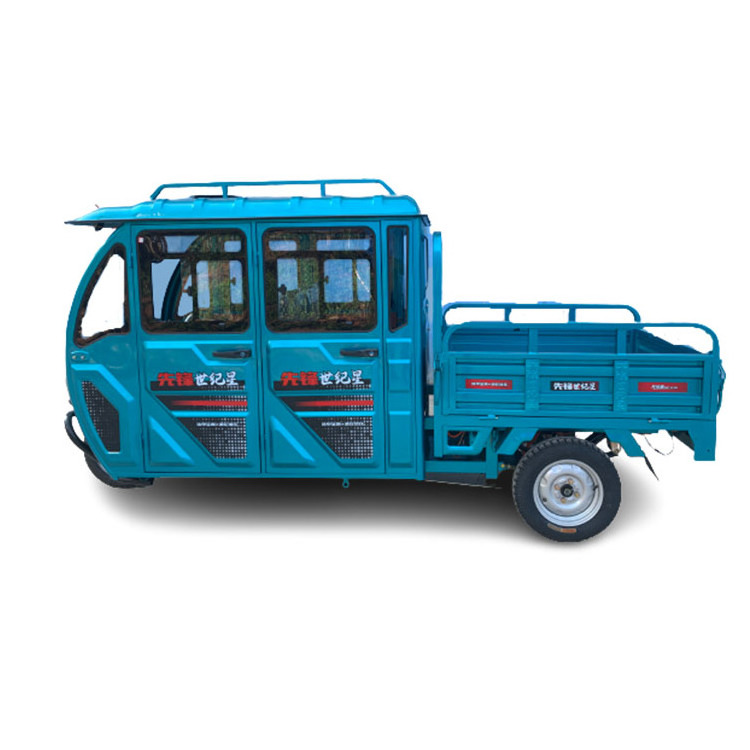 Electric tricycle Factory customized 4 doors  electric cargo tricycle with  Enclosed spacious operator cab