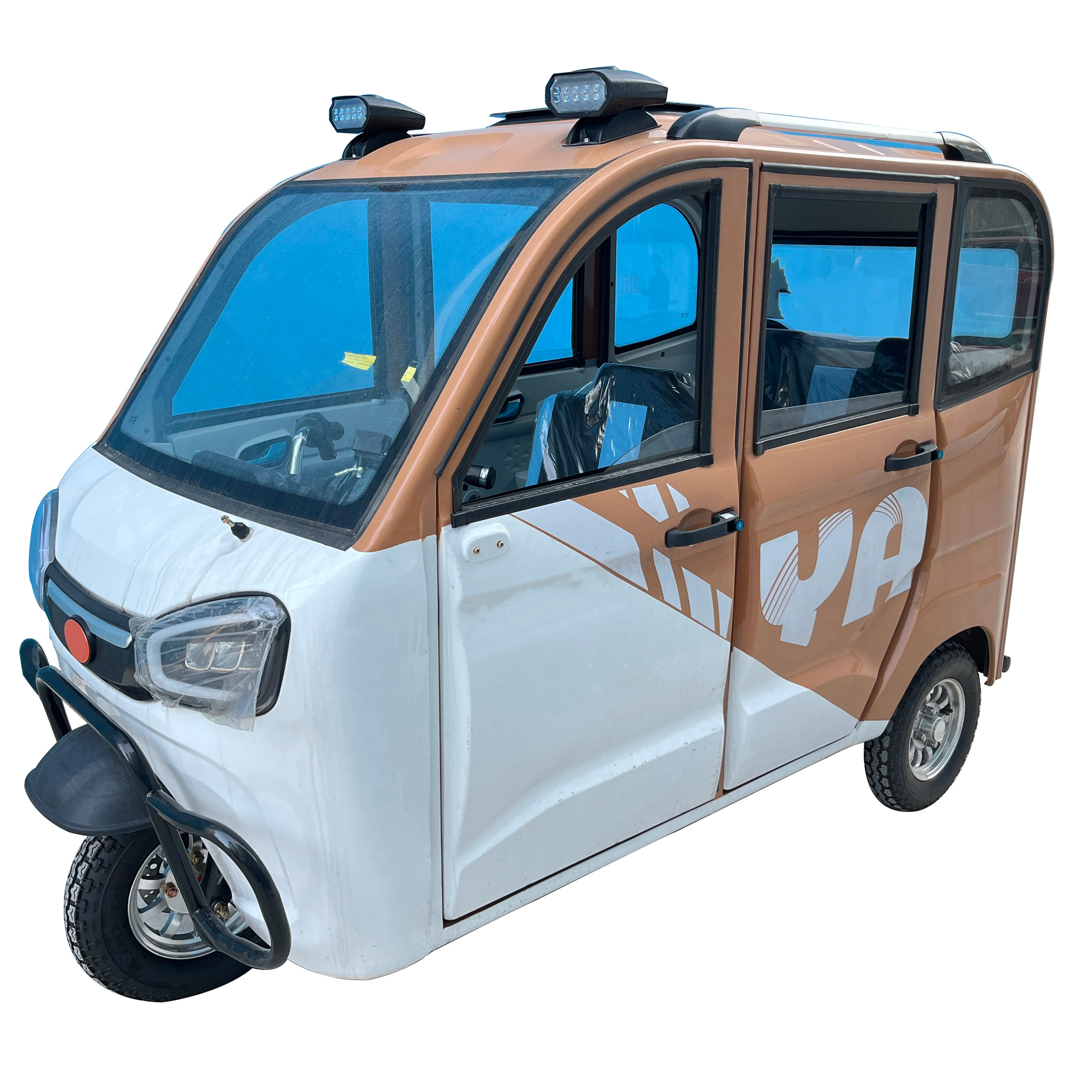 Fully Enclosed 3 Wheel Electric Vehicle Electric Tricycle With Solar Power