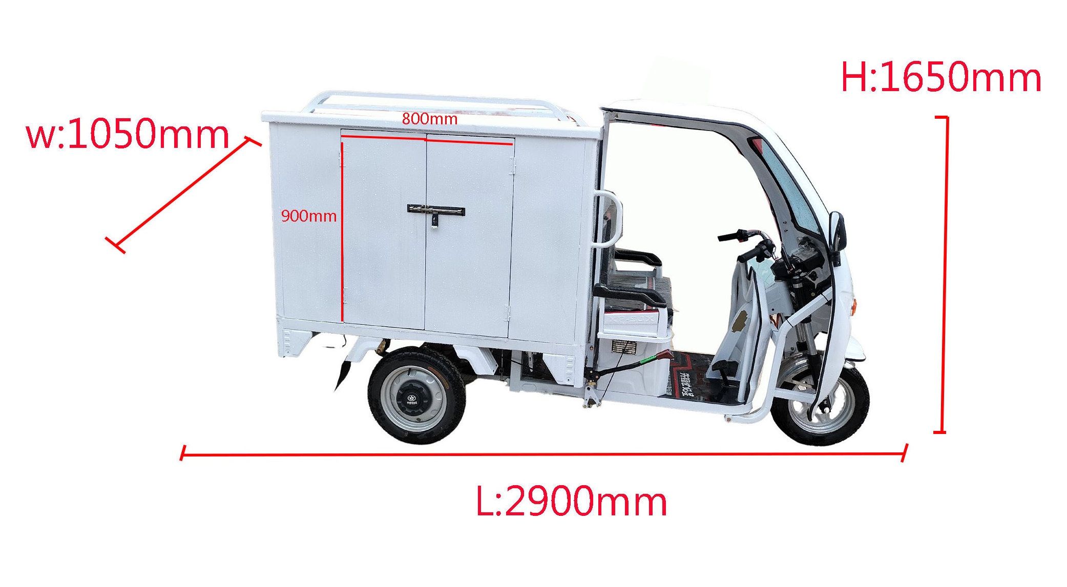 Express Vehicle Cargo Tricycle 900KG Loading Electric 3 Wheel Electric Tricycle Cargo Tricycle for Express